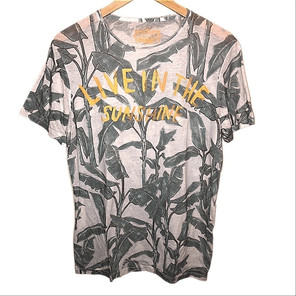 Celio Women’s Palm Frond “Live in the Sunshine” T-shirt Size large